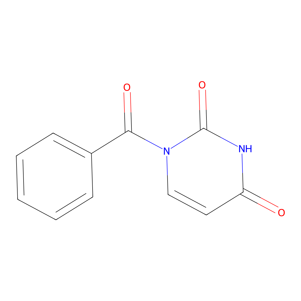 N1-Benzoyluracil molecular structure, CAS 2775-86-2