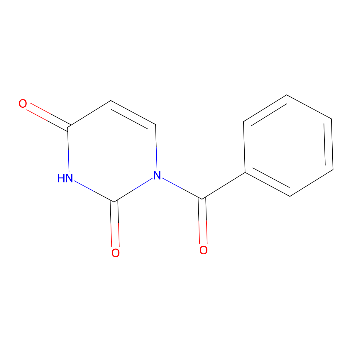 N1-Benzoyluracil molecular structure, CAS 2775-86-2