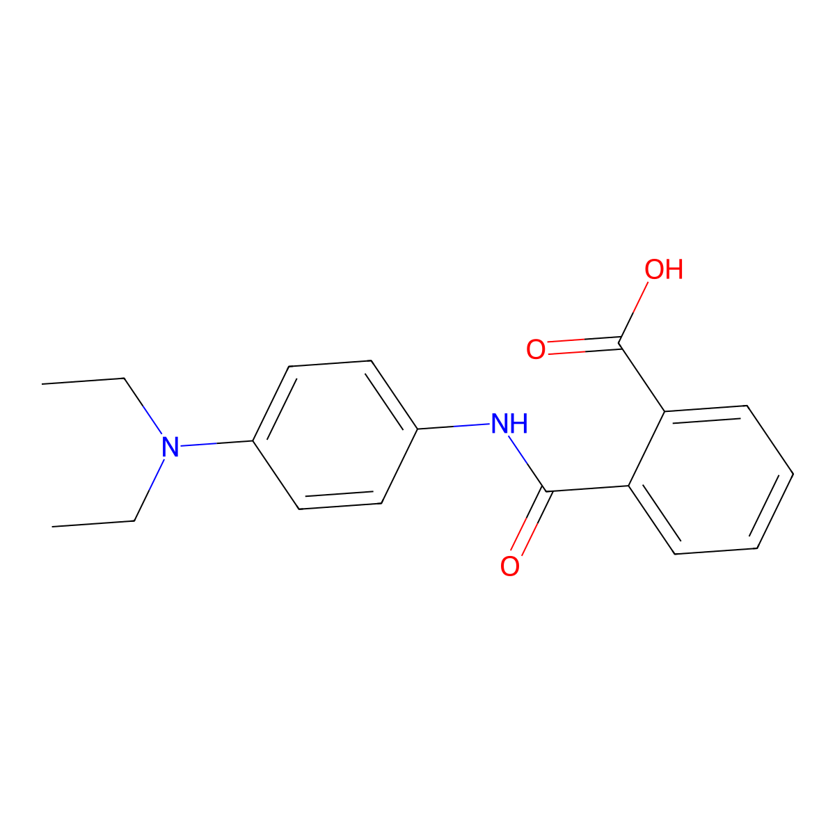 2-{[4-(Diethylamino)anilino]carbonyl}benzoic acid molecular structure, CAS 27750-92-1