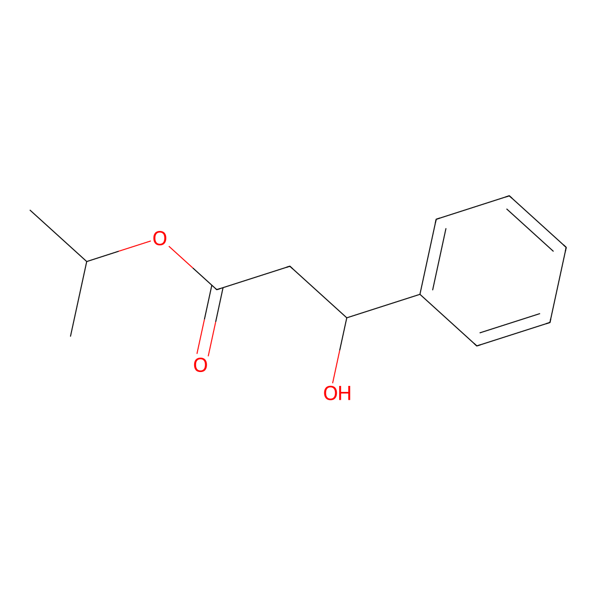 Propan-2-yl 3-hydroxy-3-phenylpropanoate molecular structure, CAS 27751-80-0