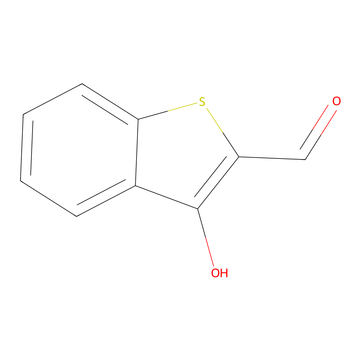 3-Hydroxy-2-formylbenzothiophene molecular structure, CAS 27751-82-2