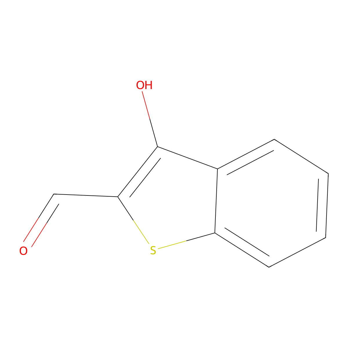 3-Hydroxy-2-formylbenzothiophene molecular structure, CAS 27751-82-2