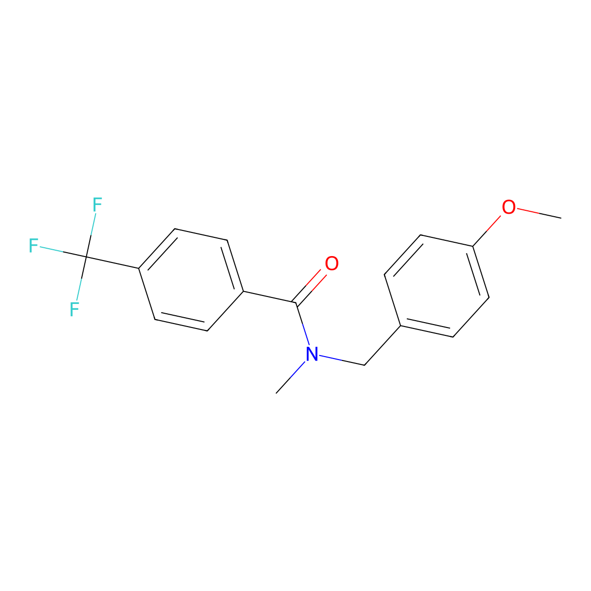 N-[(4-Methoxyphenyl)methyl]-N-methyl-4-(trifluoromethyl)benzamide molecular structure, CAS 2775286-34-3