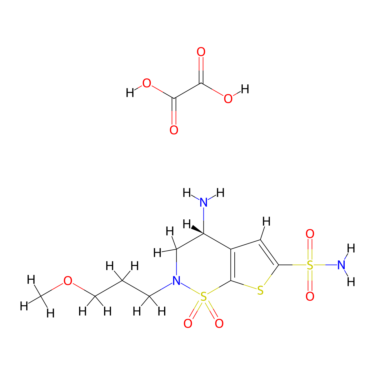N-desethyl Brinzolamide (oxalate) molecular structure, CAS 2775292-24-3