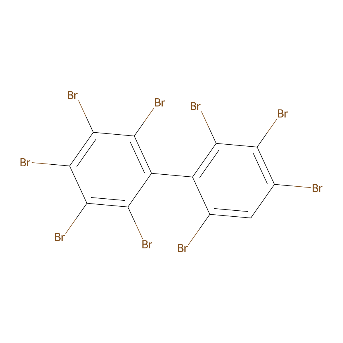 2,2',3,3',4,4',5,6,6'-Nonabromobiphenyl molecular structure, CAS 27753-52-2