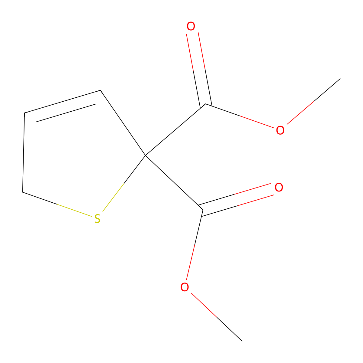 2,2-Dimethyl 2,5-dihydrothiophene-2,2-dicarboxylate molecular structure, CAS 2775444-82-9