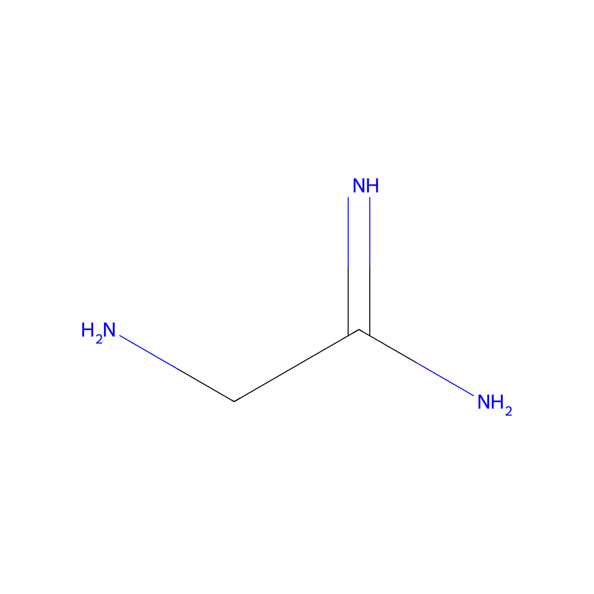 2-Aminoethanimidamide molecular structure, CAS 27757-71-7