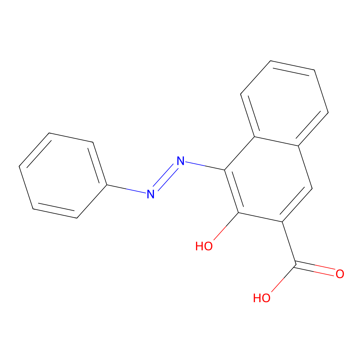 3-Hydroxy-4-(phenylazo)-2-naphthoic acid molecular structure, CAS 27757-79-5