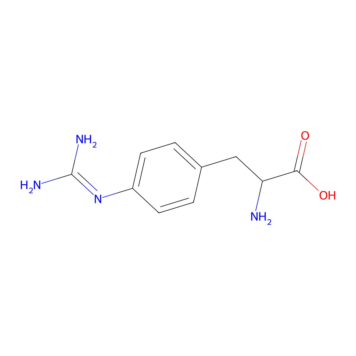 4-Guanidinophenylalanine molecular structure, CAS 2776-36-5