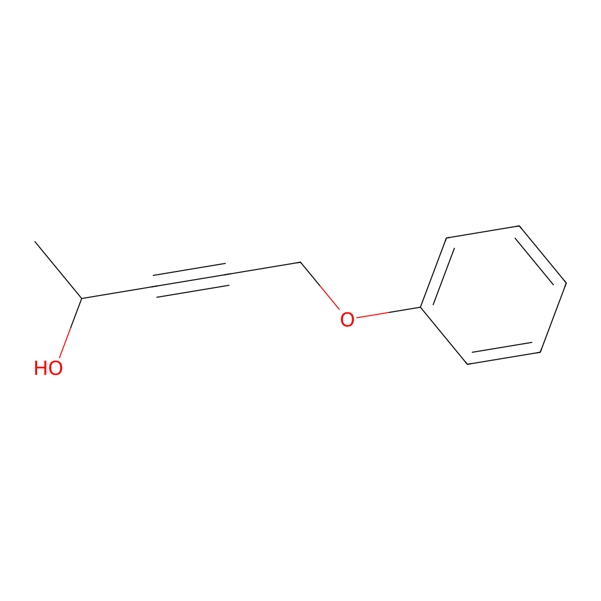 5-Phenoxypent-3-yn-2-ol molecular structure, CAS 27760-38-9