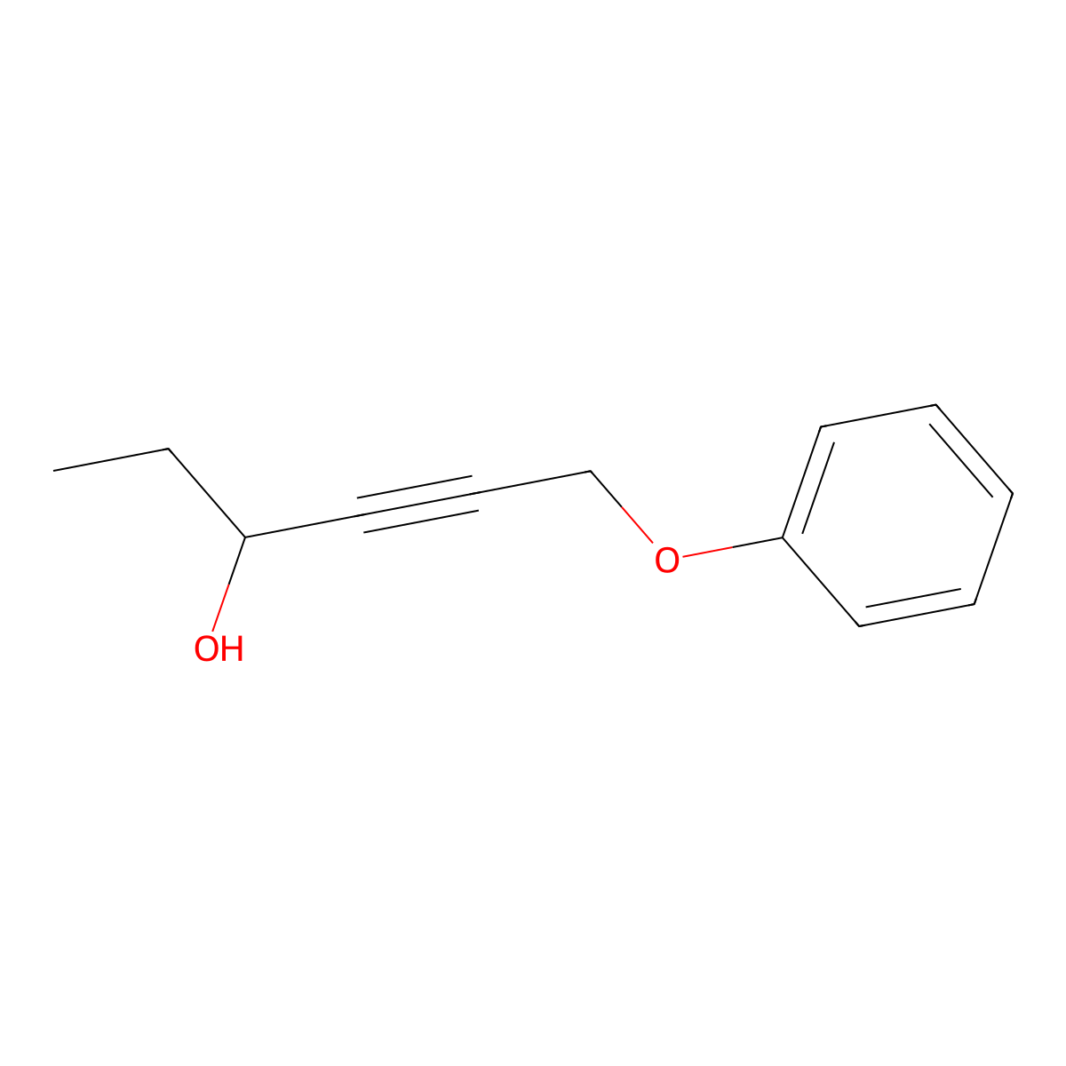6-Phenoxy-4-hexyn-3-ol molecular structure, CAS 27760-40-3