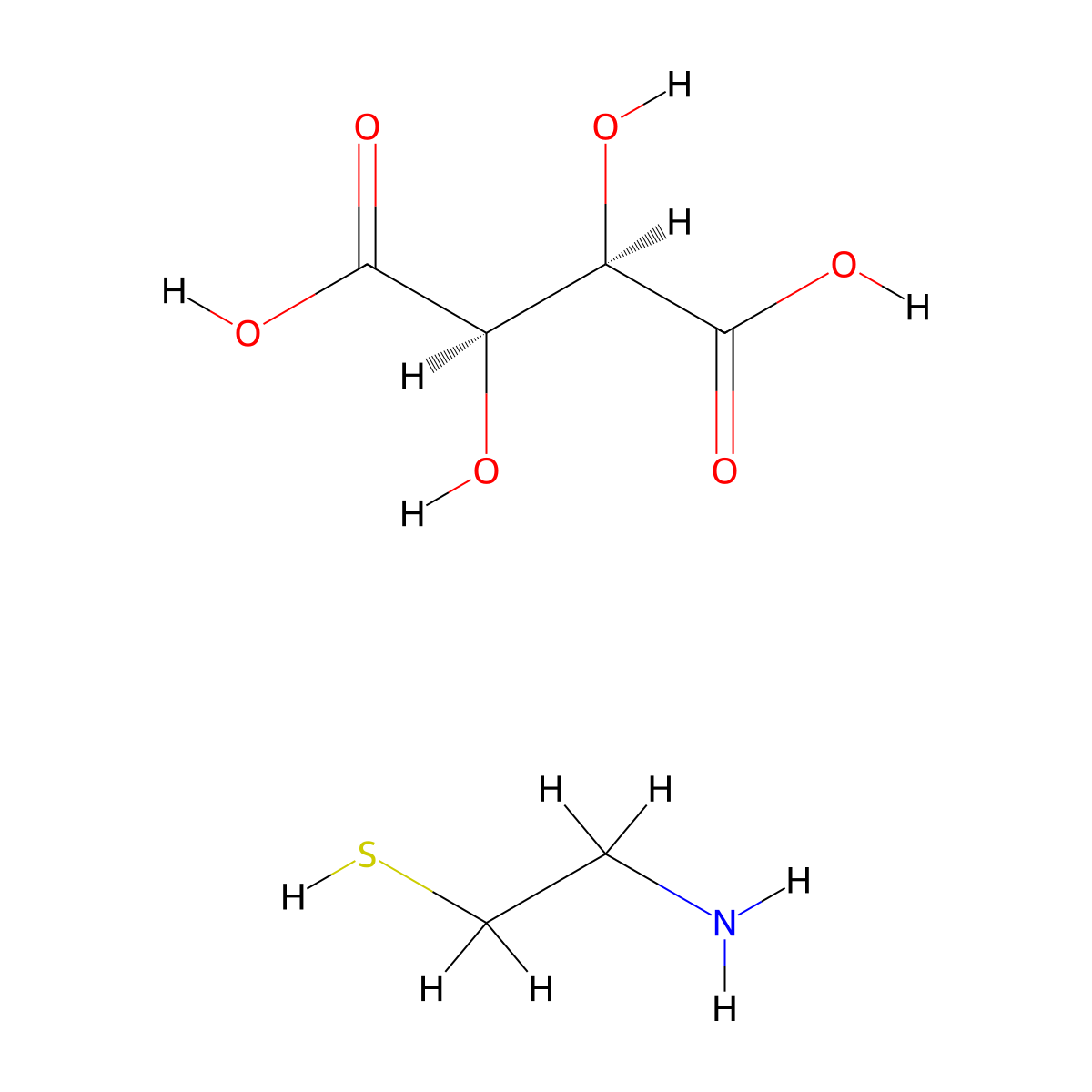 Cysteamine Bitartrate molecular structure, CAS 27761-19-9