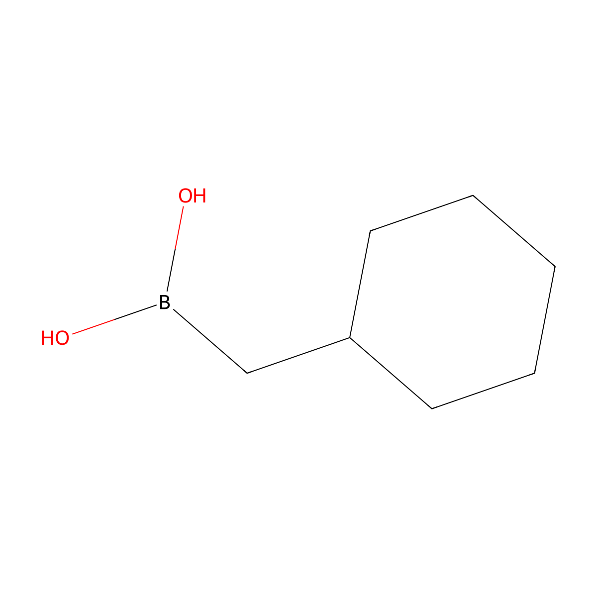 (Cyclohexylmethyl)boronic acid molecular structure, CAS 27762-64-7