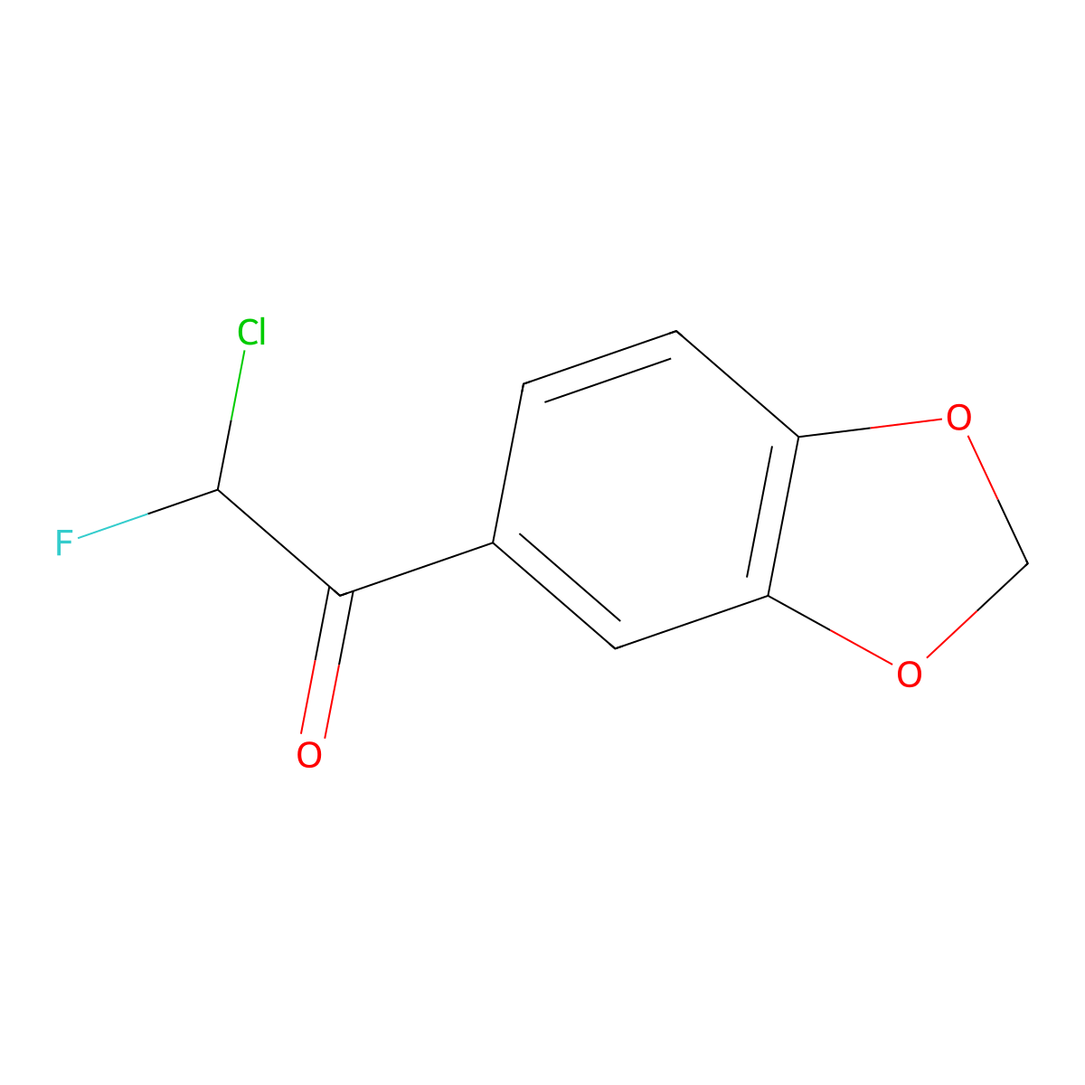 1-(1,3-Benzodioxol-5-yl)-2-chloro-2-fluoroethanone molecular structure, CAS 2776231-28-6