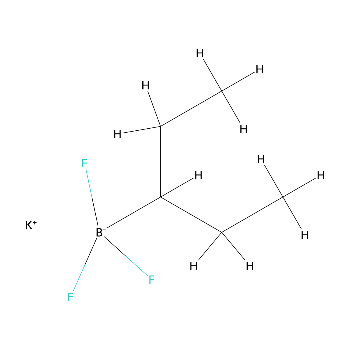 Potassium trifluoro(pentan-3-yl)boranuide molecular structure, CAS 2776232-83-6