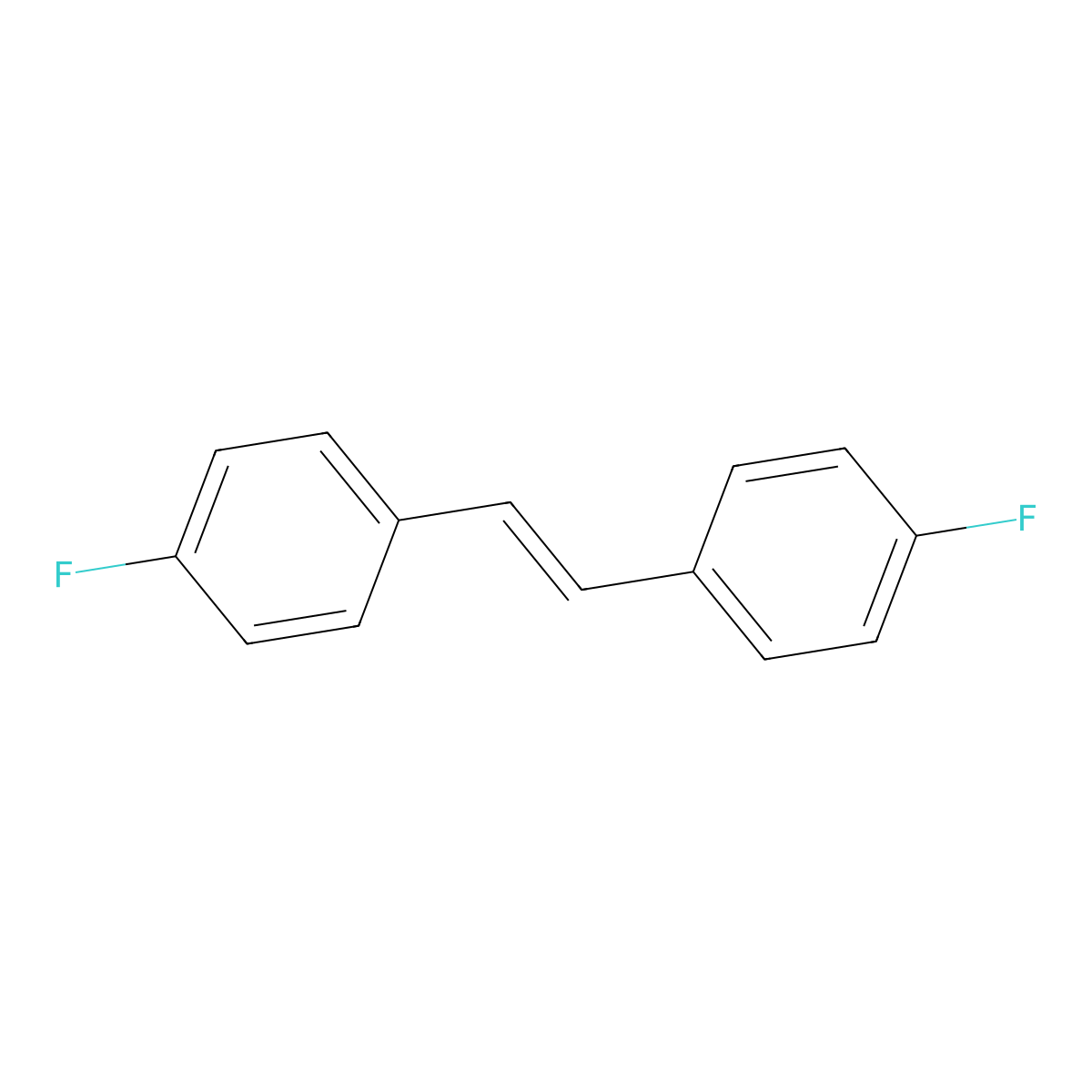 1-fluoro-4-[(E)-2-(4-fluorophenyl)ethenyl]benzene molecular structure, CAS 27764-15-4