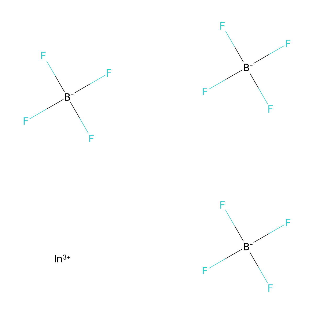 Borate(1-), tetrafluoro-, indium(3+) (3:1) molecular structure, CAS 27765-48-6