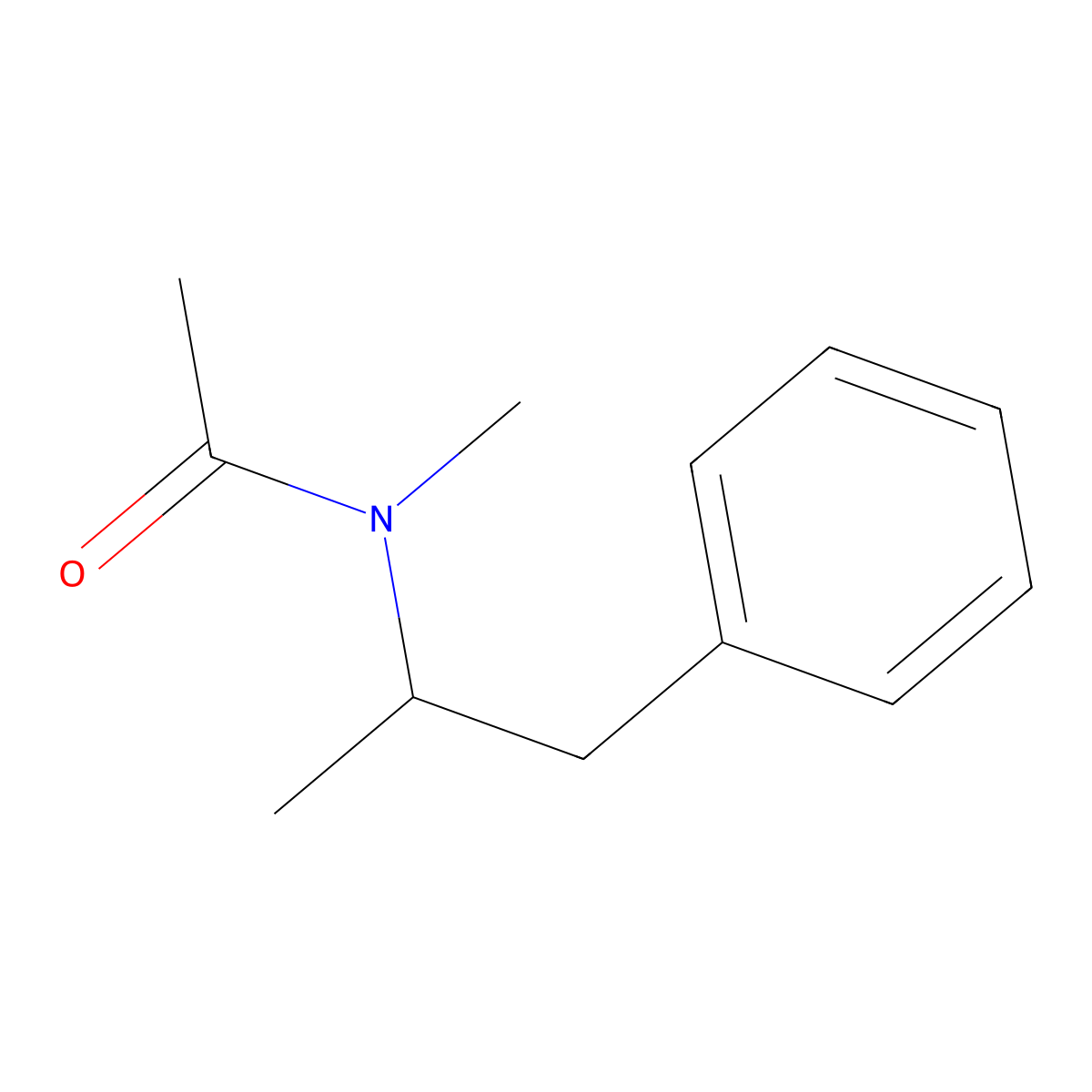 N-Acetylmethamphetamine molecular structure, CAS 27765-80-6