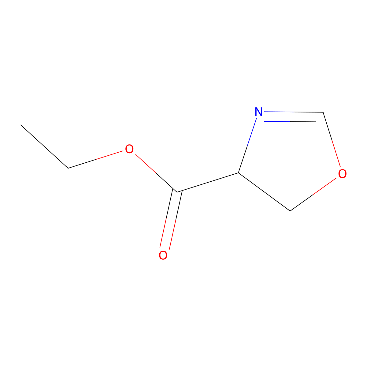 Ethyl 4,5-dihydro-1,3-oxazole-4-carboxylate molecular structure, CAS 27771-40-0