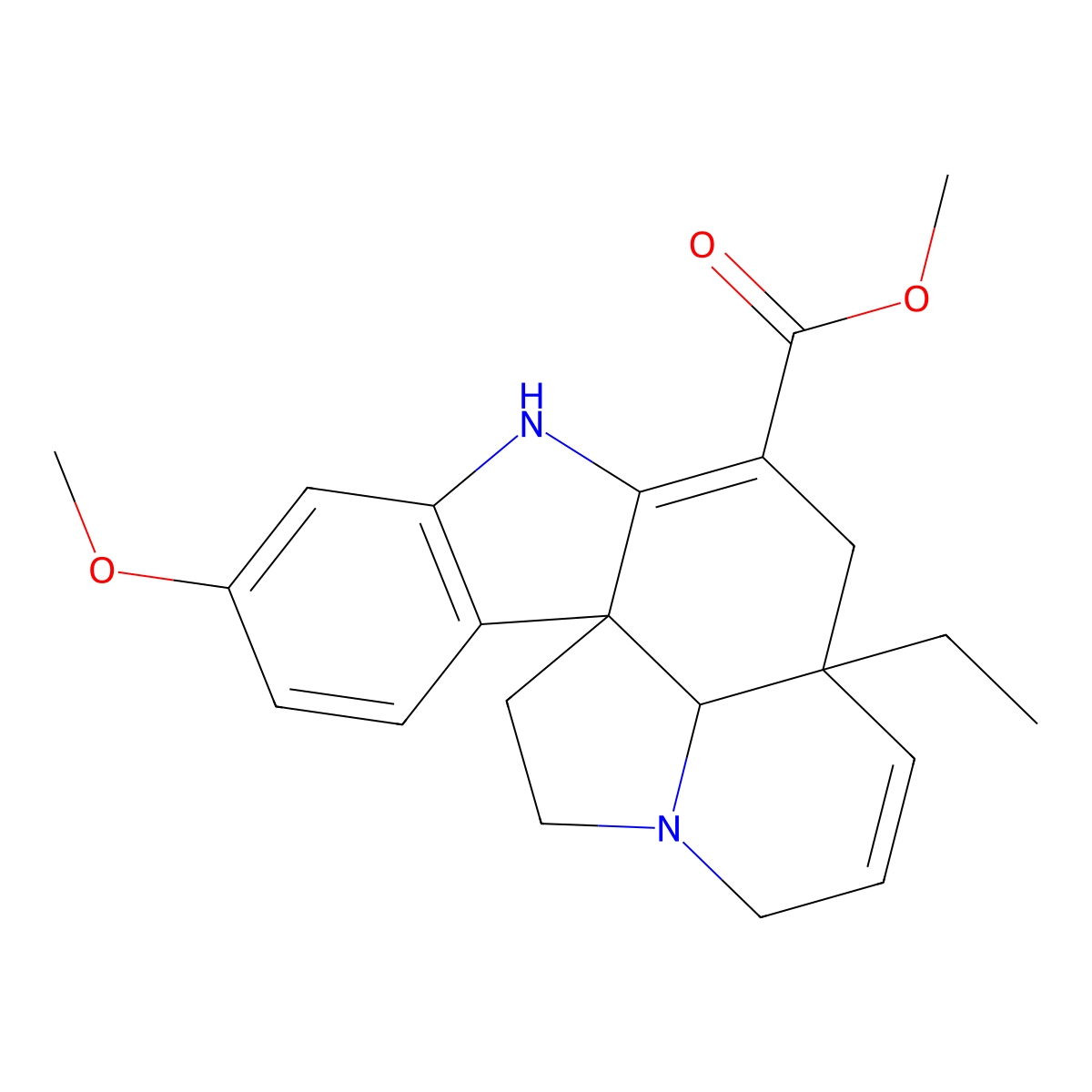16-Methoxytabersonine molecular structure, CAS 27773-39-3