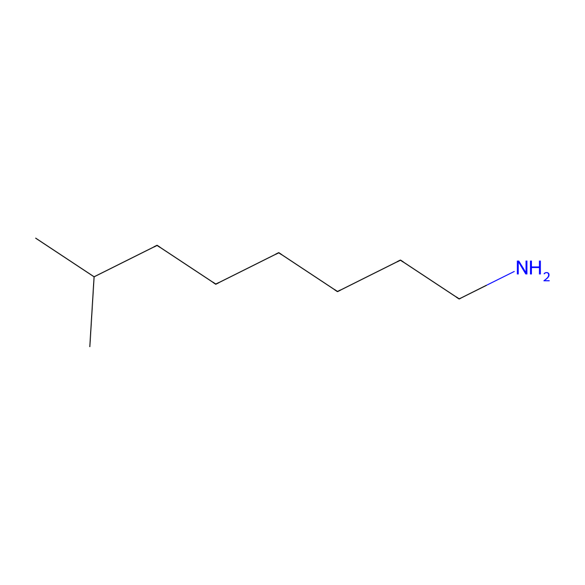 Isononanamine molecular structure, CAS 27775-00-4