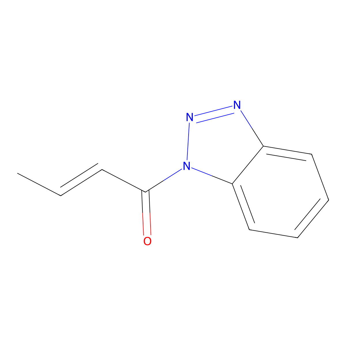 (E)-1-(benzotriazol-1-yl)but-2-en-1-one molecular structure, CAS 277754-02-6