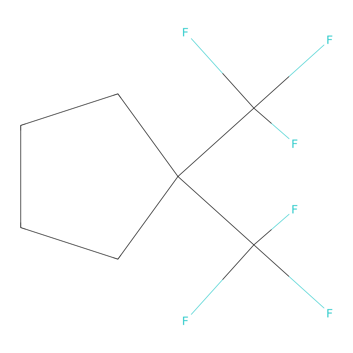 1,1-Bis(trifluoromethyl)-cyclopentane molecular structure, CAS 277756-40-8