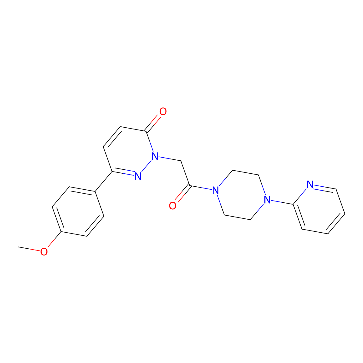 6-(4-methoxyphenyl)-2-{2-oxo-2-[4-(2-pyridyl)piperazino]ethyl}-3(2H)-pyridazinone molecular structure, CAS 277759-46-3