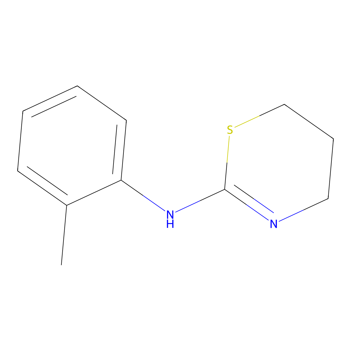 N-(2-methylphenyl)-5,6-dihydro-4H-1,3-thiazin-2-amine molecular structure, CAS 27779-14-2