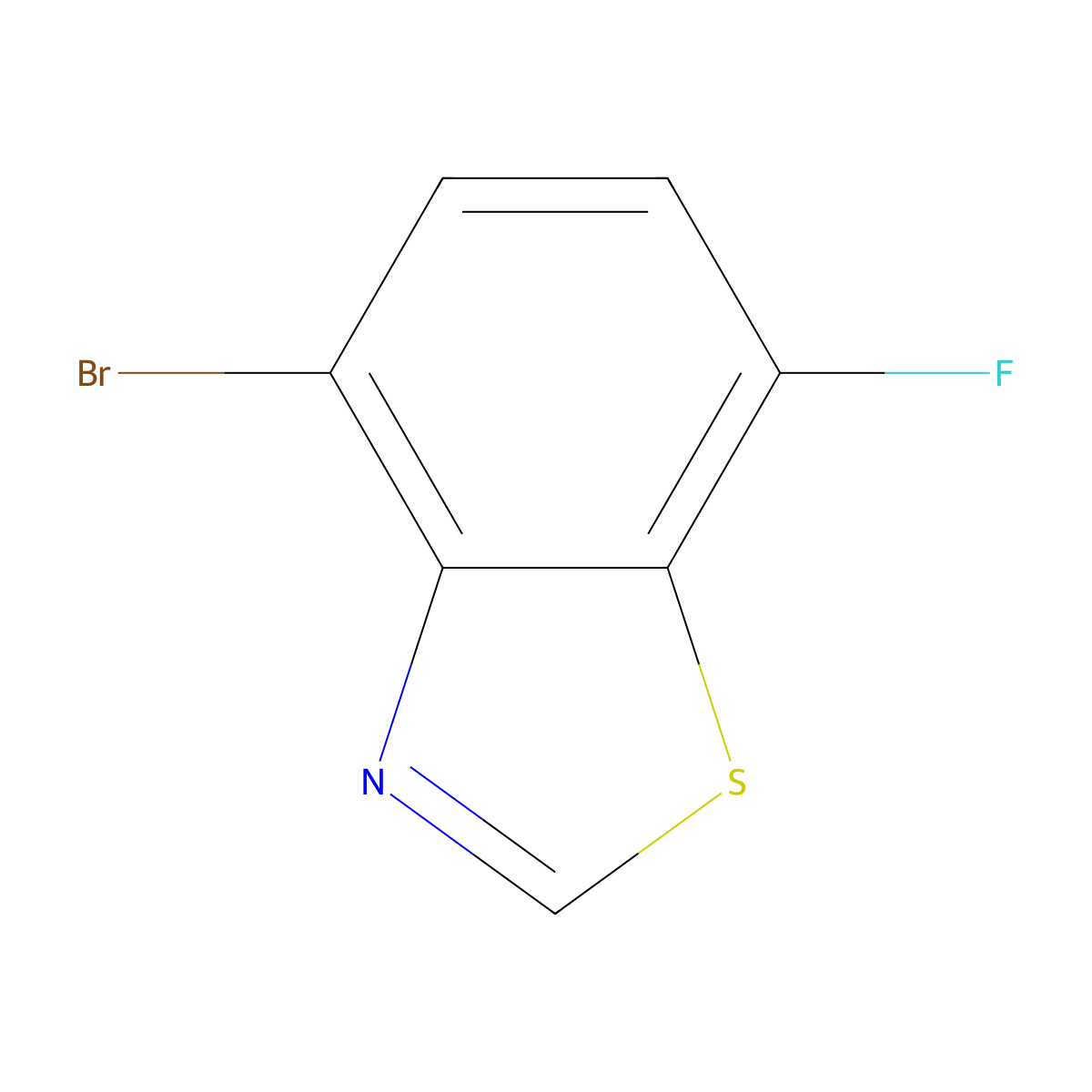 4-Bromo-7-fluorobenzo[d]thiazole molecular structure, CAS 2778162-63-1