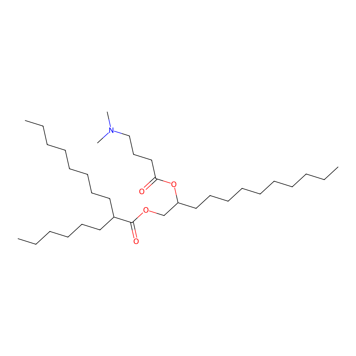 2-[4-(Dimethylamino)butanoyloxy]dodecyl 2-hexyldecanoate molecular structure, CAS 2778182-26-4
