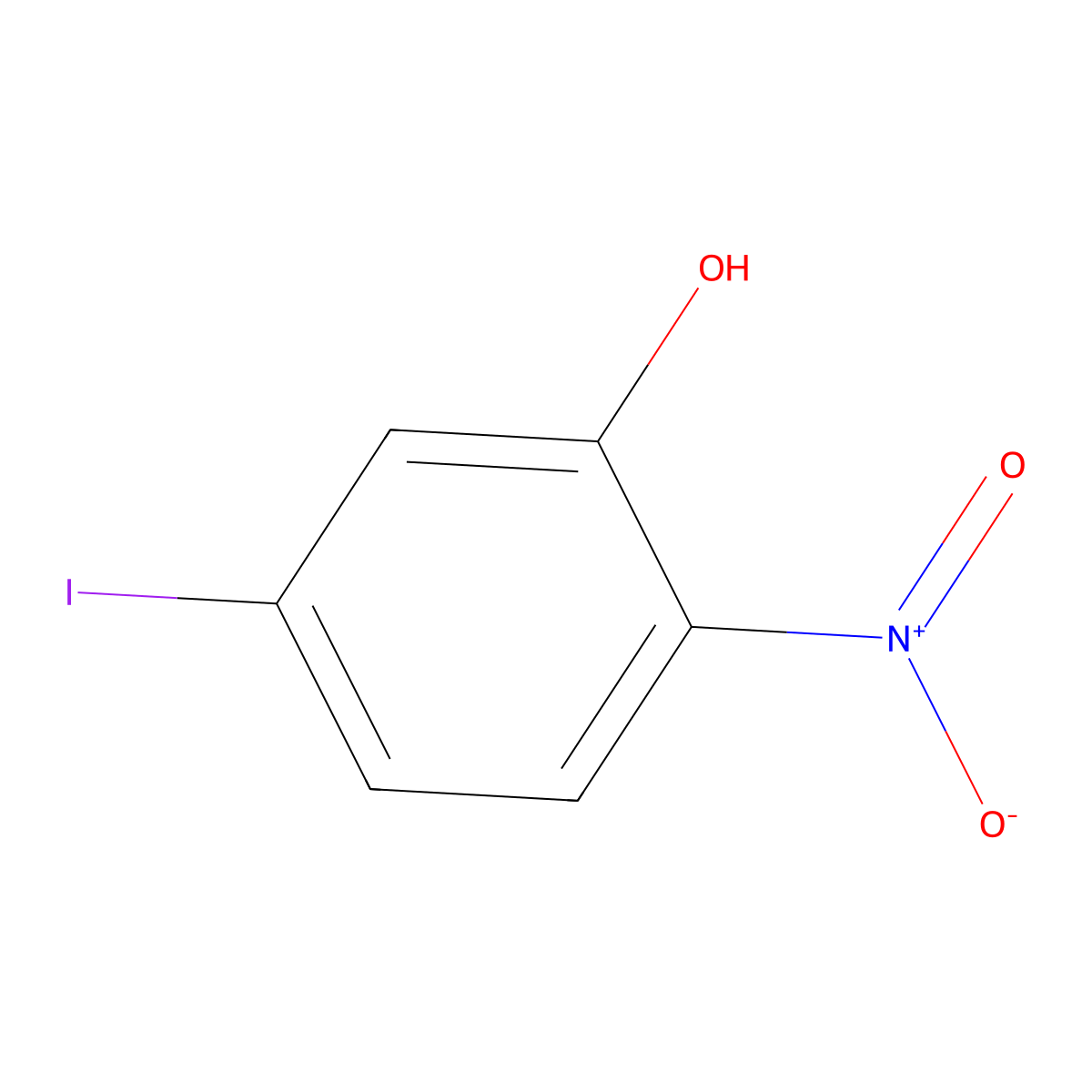 5-Iodo-2-nitrophenol molecular structure, CAS 27783-55-7