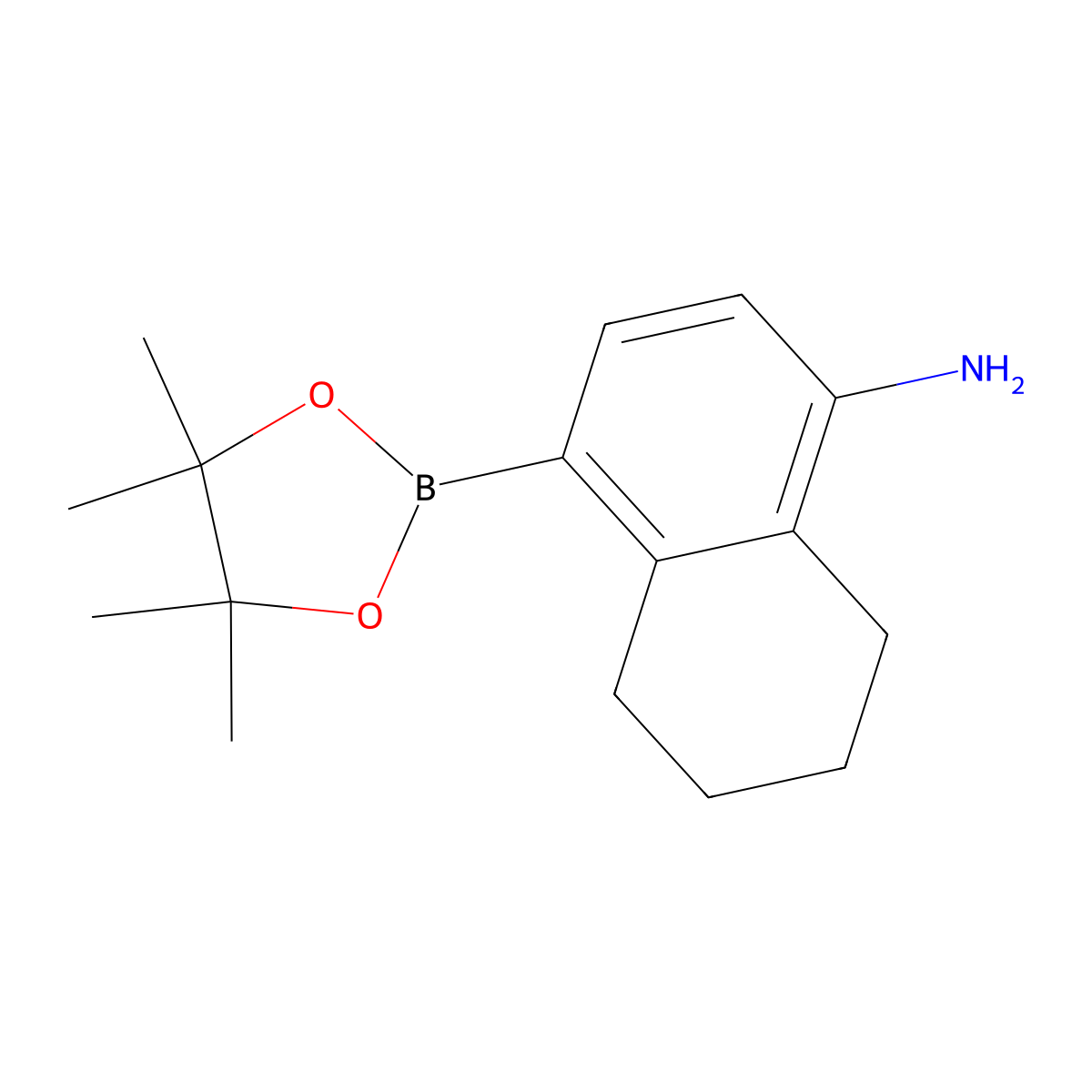 4-(Tetramethyl-1,3,2-dioxaborolan-2-yl)-5,6,7,8-tetrahydronaphthalen-1-amine molecular structure, CAS 2778325-43-0