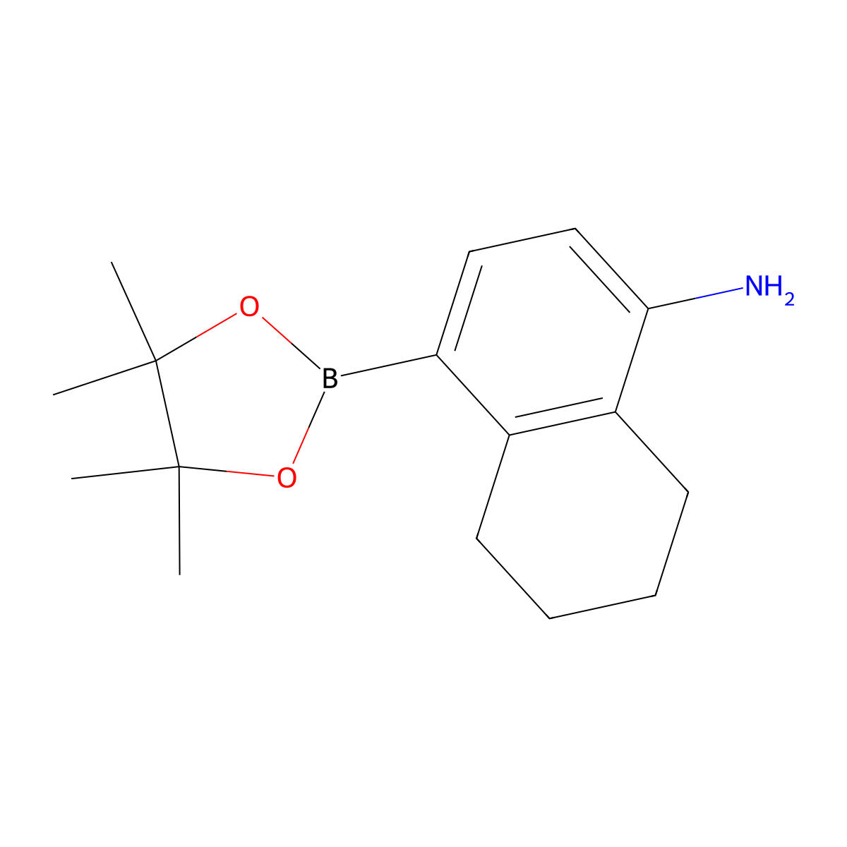 4-(Tetramethyl-1,3,2-dioxaborolan-2-yl)-5,6,7,8-tetrahydronaphthalen-1-amine molecular structure, CAS 2778325-43-0