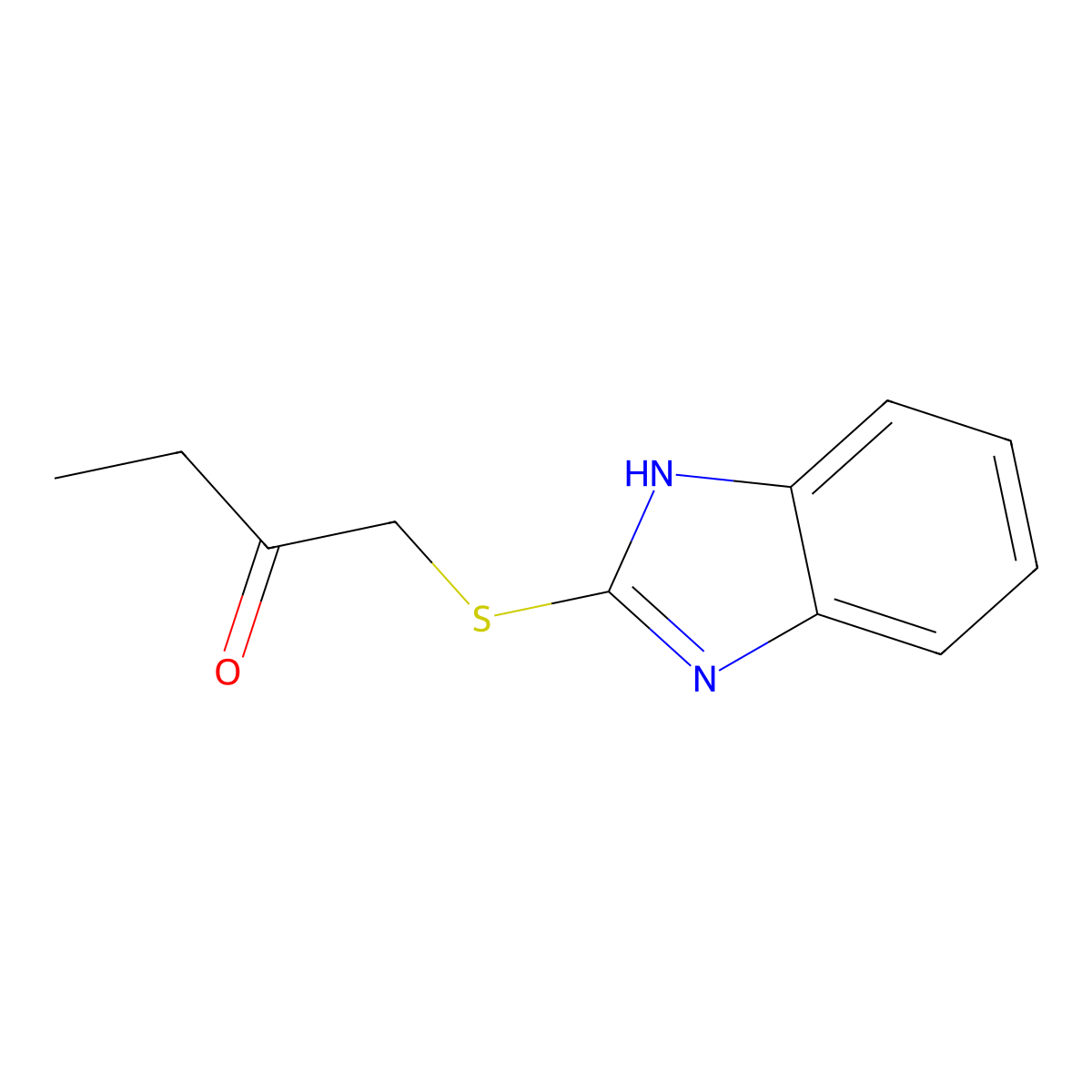 1-((1h-Benzo[d]imidazol-2-yl)thio)butan-2-one molecular structure, CAS 27784-38-9