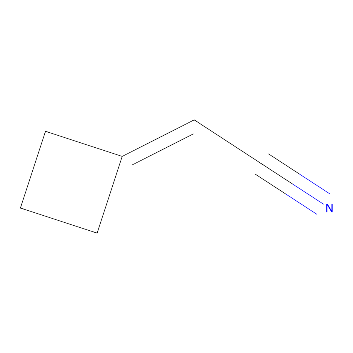 2-Cyclobutylideneacetonitrile molecular structure, CAS 27784-69-6