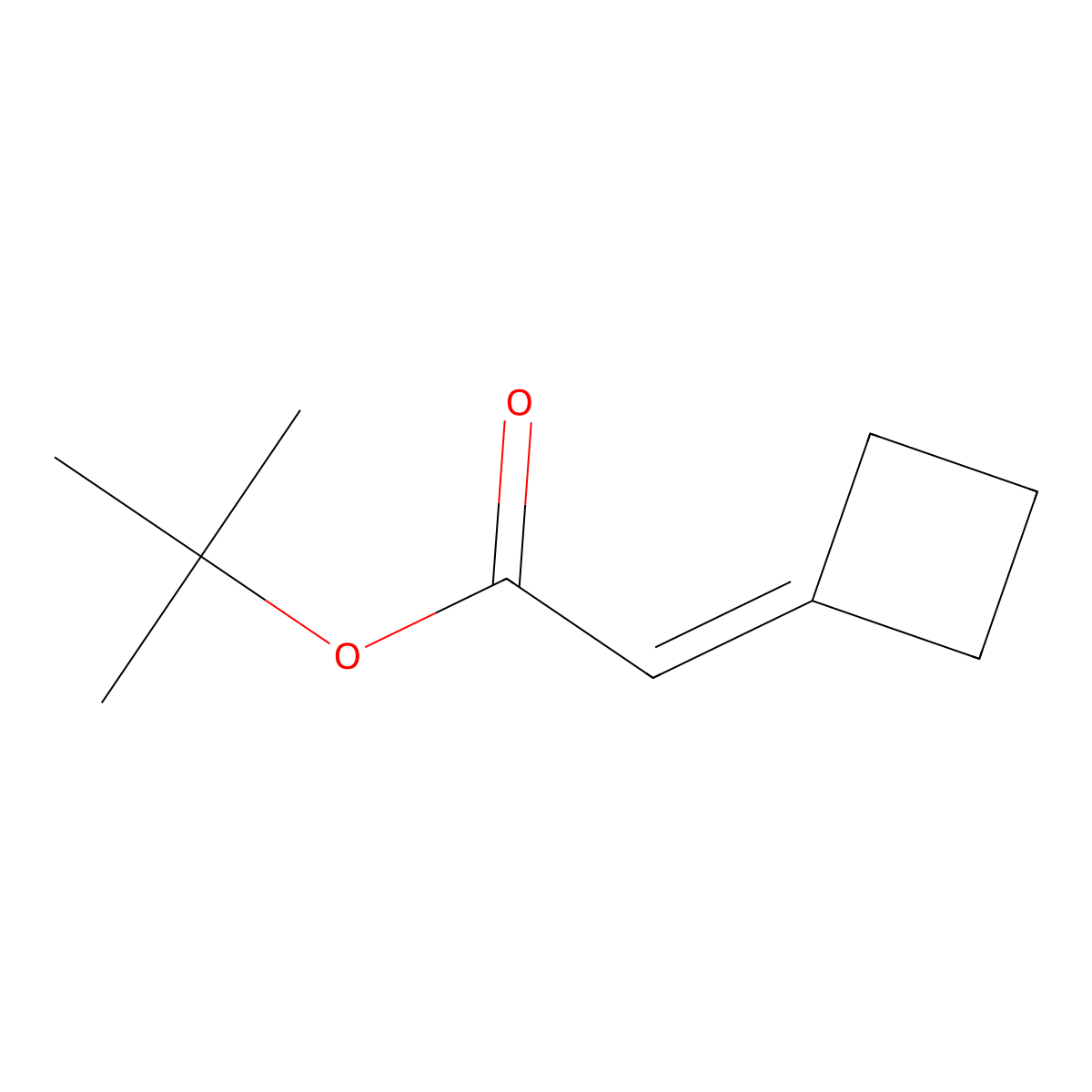 1,1-Dimethylethyl 2-cyclobutylideneacetate molecular structure, CAS 27784-70-9