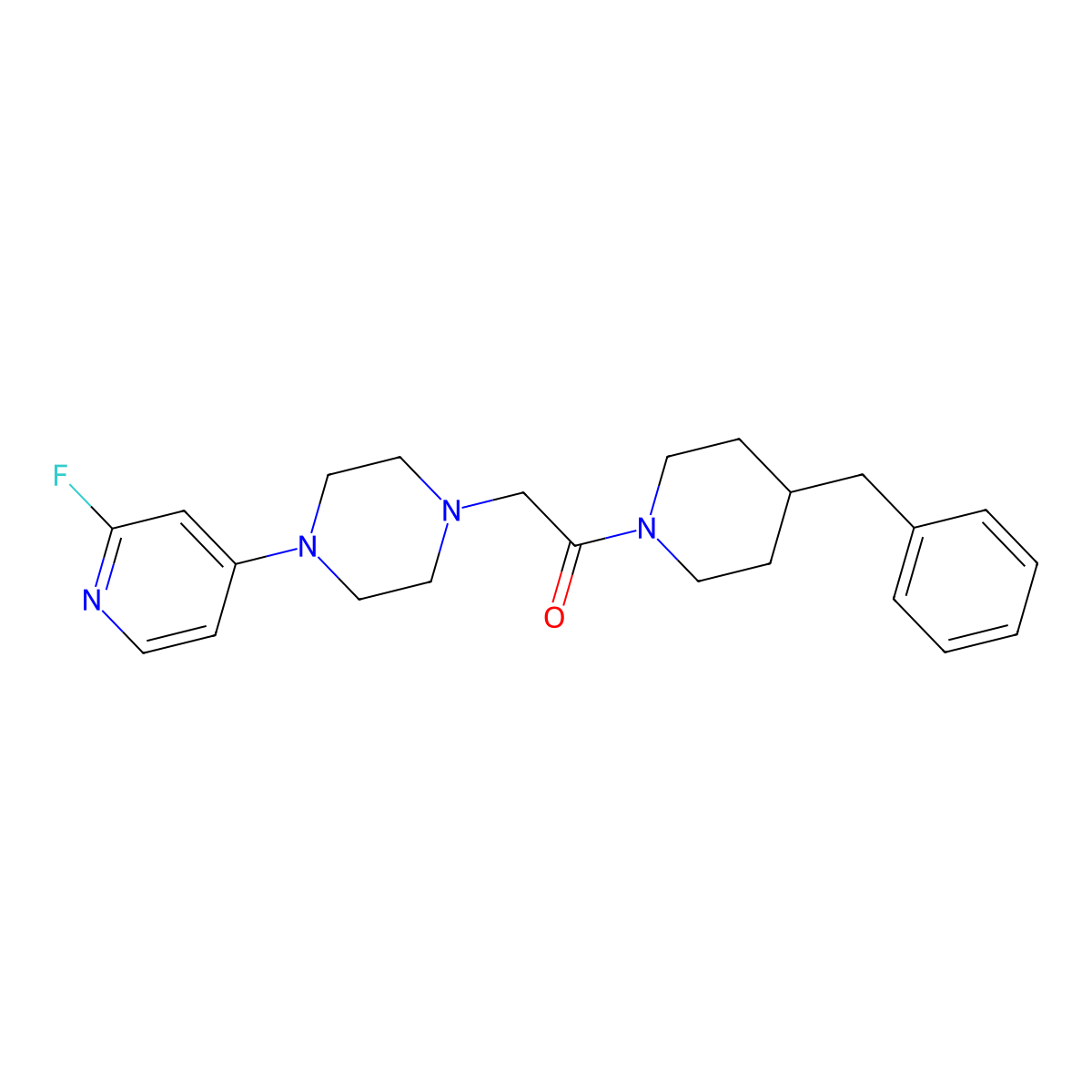 1-(4-Benzylpiperidin-1-yl)-2-[4-(2-fluoropyridin-4-yl)piperazin-1-yl]ethan-1-one molecular structure, CAS 2778649-89-9