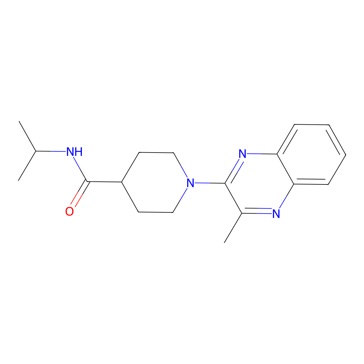1-(3-methylquinoxalin-2-yl)-N-(propan-2-yl)piperidine-4-carboxamide molecular structure, CAS 2778798-46-0
