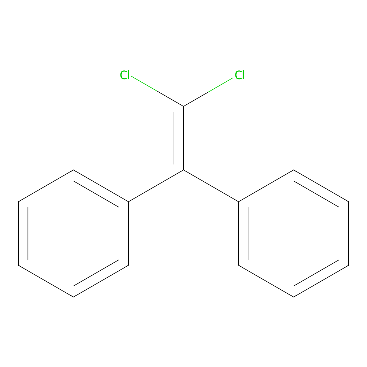1,1-Dichloro-2,2-diphenylethylene molecular structure, CAS 2779-69-3