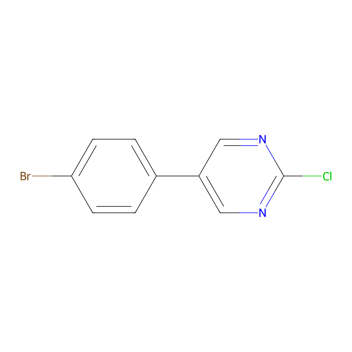 5-(4-Bromophenyl)-2-chloropyrimidine molecular structure, CAS 27794-00-9