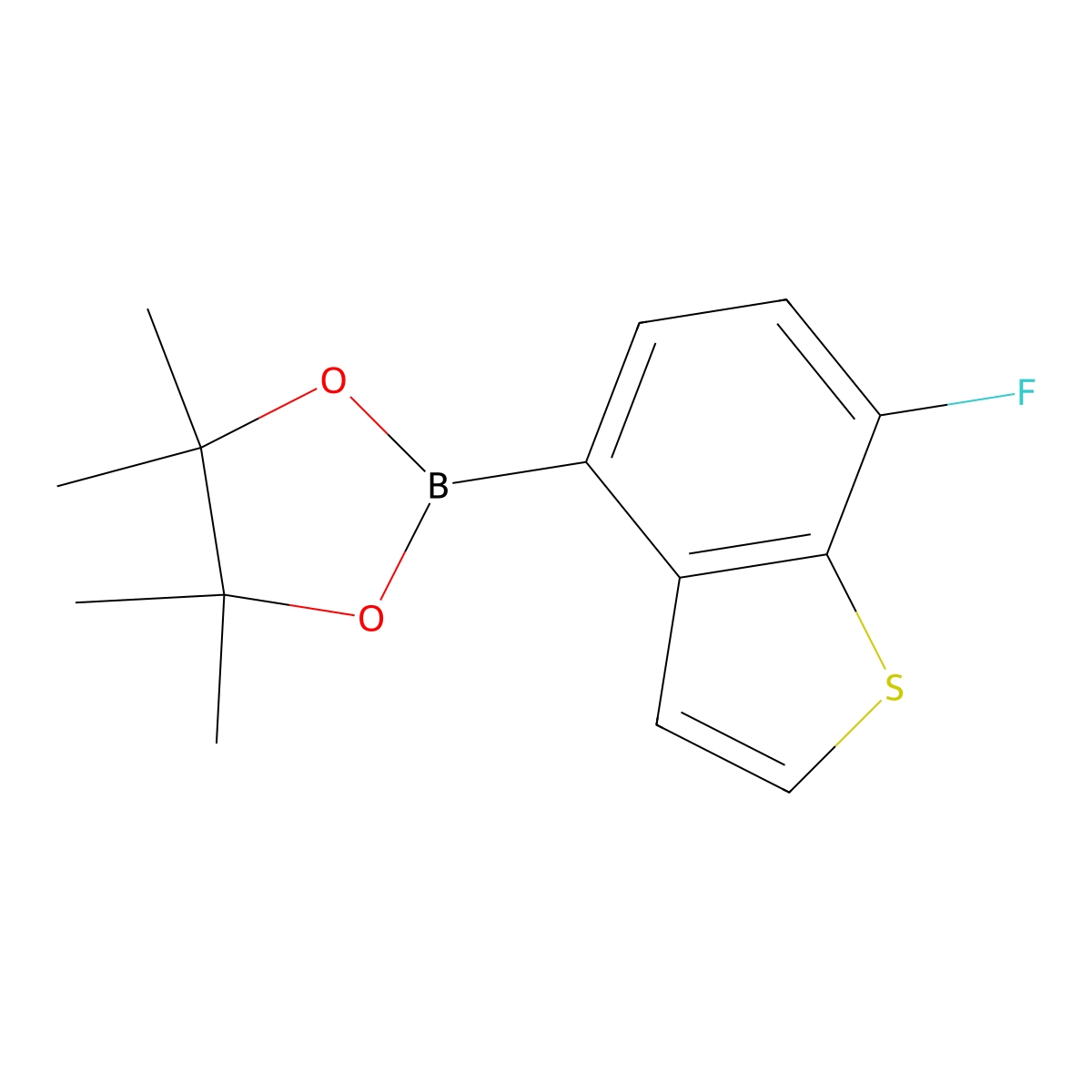 2-(7-Fluoro-1-benzothiophen-4-yl)-4,4,5,5-tetramethyl-1,3,2-dioxaborolane molecular structure, CAS 2779558-93-7