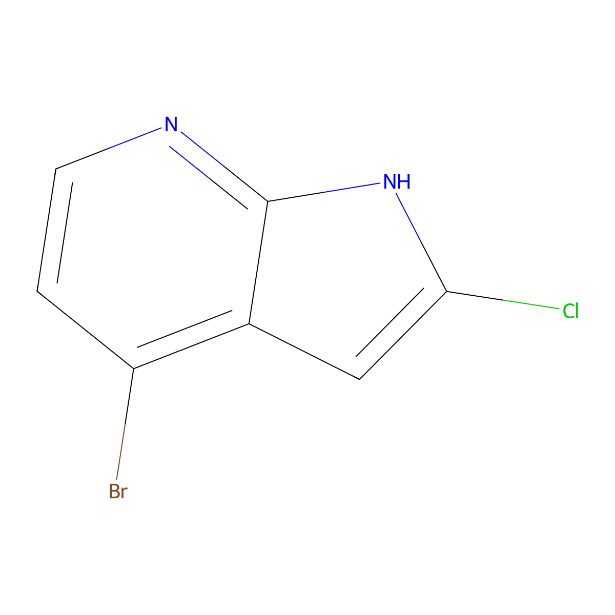 4-Bromo-2-chloro-1H-pyrrolo[2,3-b]pyridine molecular structure, CAS 2779693-79-5
