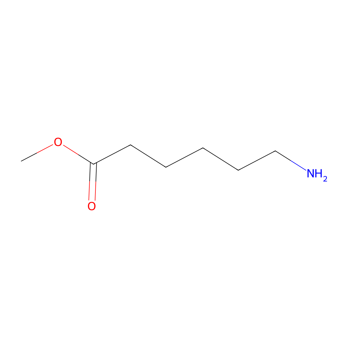 Methyl 6-aminohexanoate molecular structure, CAS 2780-89-4
