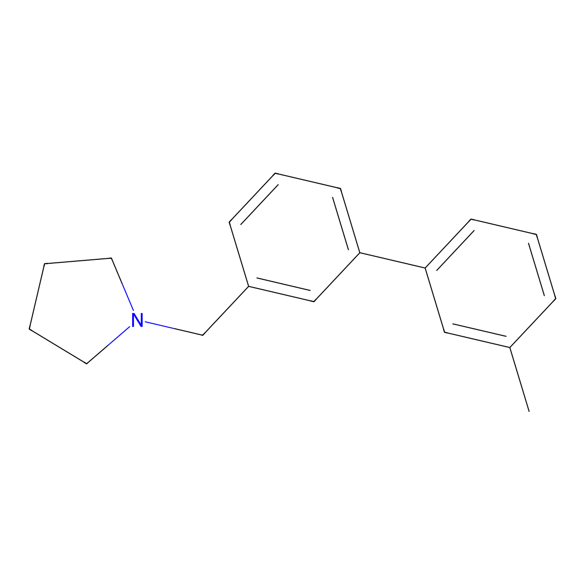 1-[(3'-Methyl[1,1'-biphenyl]-3-yl)methyl]pyrrolidine molecular structure, CAS 2780338-08-9