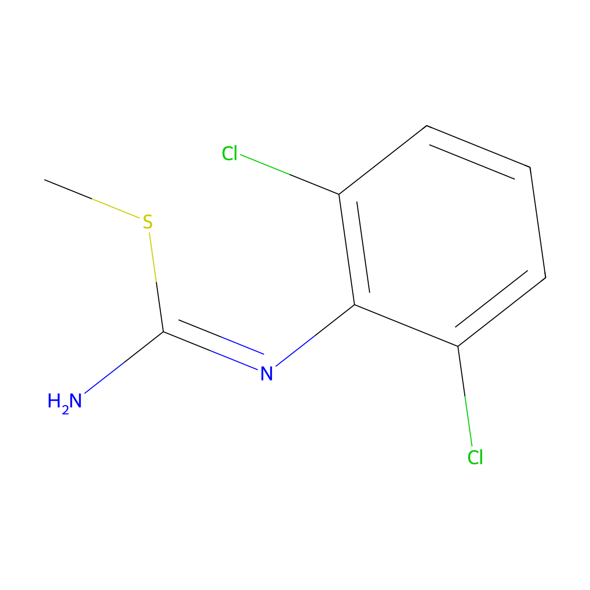 2,6-Dichlorobenzylthiopseudourea molecular structure, CAS 27806-81-1