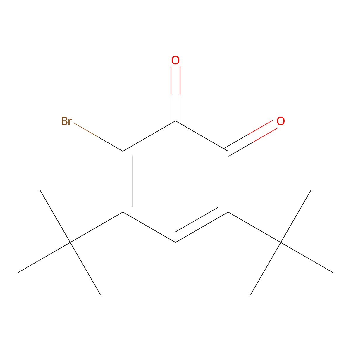 3,5-Cyclohexadiene-1,2-dione, 3-bromo-4,6-bis(1,1-dimethylethyl)- molecular structure, CAS 27807-90-5