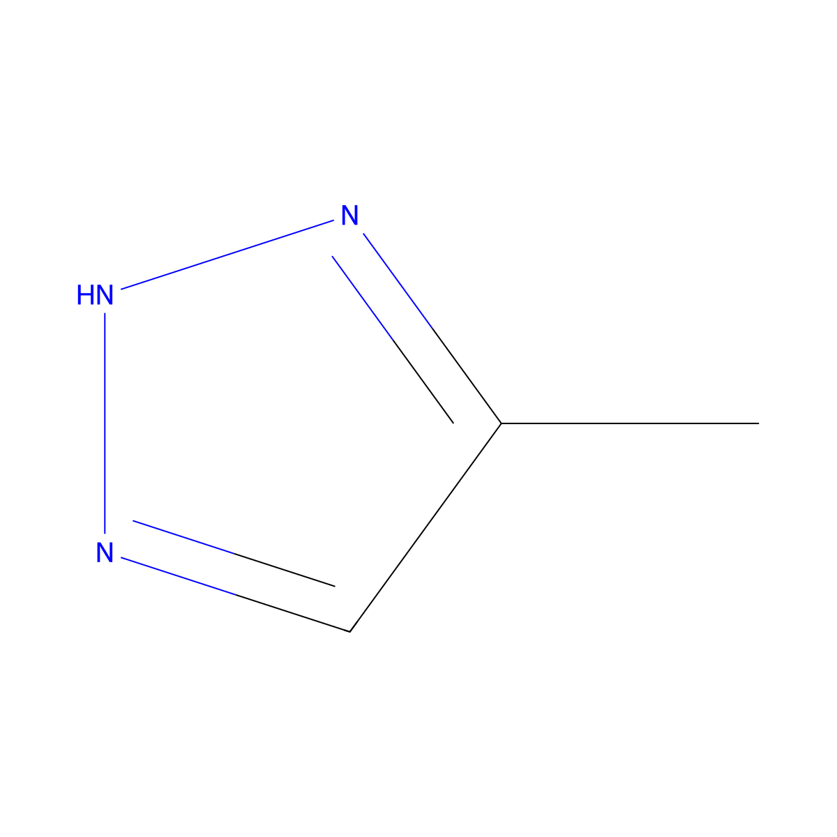 4-methyl-1H-1,2,3-triazole molecular structure, CAS 27808-16-8