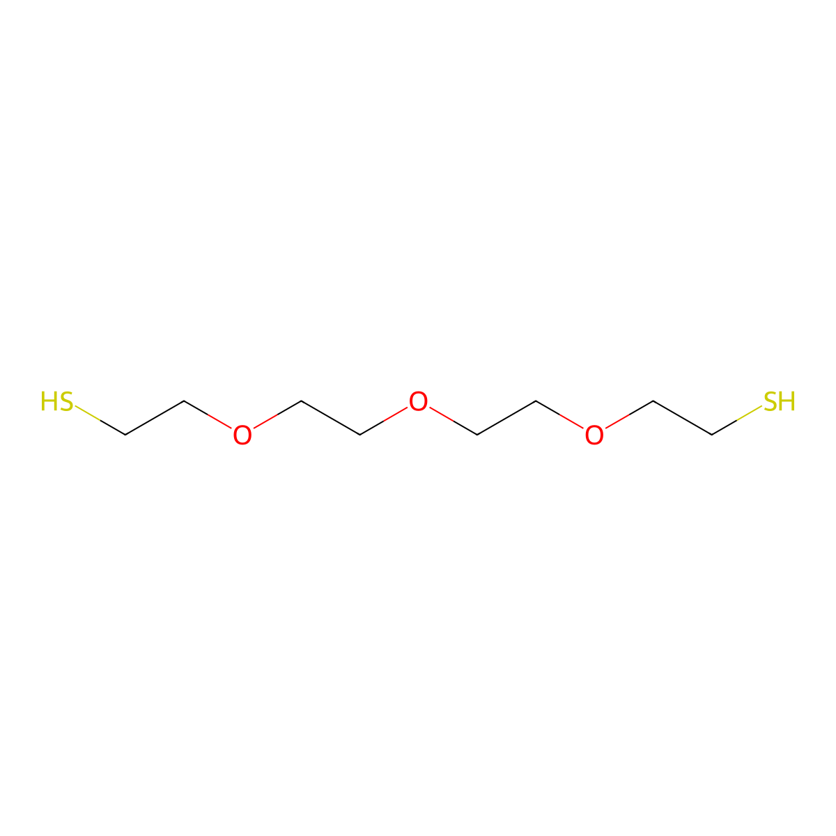 Tetra(ethylene glycol) dithiol molecular structure, CAS 2781-02-4
