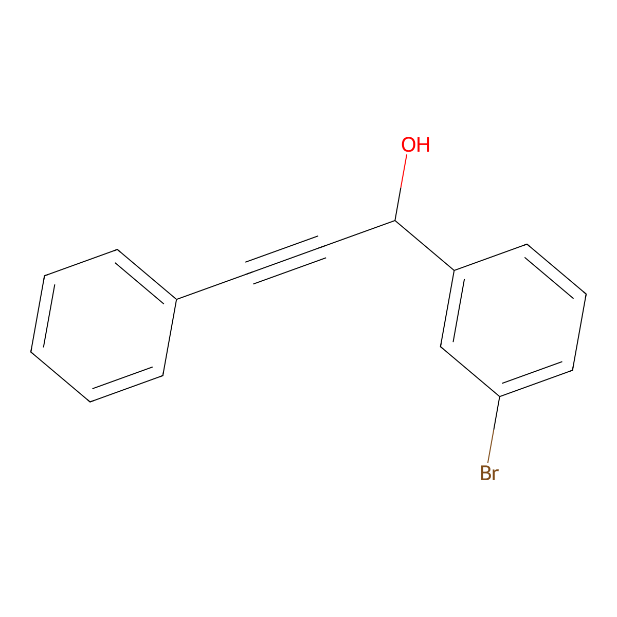 3-Bromo-alpha-(2-phenylethynyl)benZenemethanol molecular structure, CAS 278168-68-6